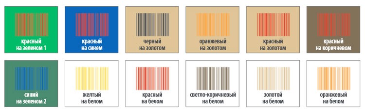 Размеры и цвета штрих-кодов